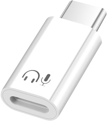 Lightning auf USB C Audio Adapter für Kopfhörer, Unterstützt Musik & Line Control, Kompatibel mit iPhone 17/16/15 Serie, iPad und USB-C Geräten, Hochwertiger Lightning zu Typ-C Adapter (1PCS Weiß)
