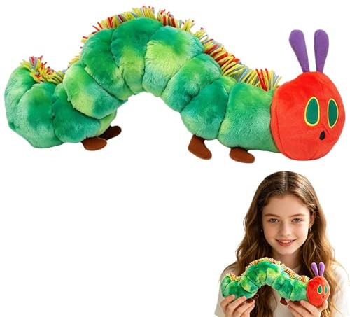 XEERUN Raupe Nimmersatt Kuscheltier, 27cm Kleine Raupe Nimmersatt Plüschtier, Weiche Raupen Kuscheltier, Bequemes, Weiches, Geburtstag Geschenk für Kinder Jungen und Mädchen