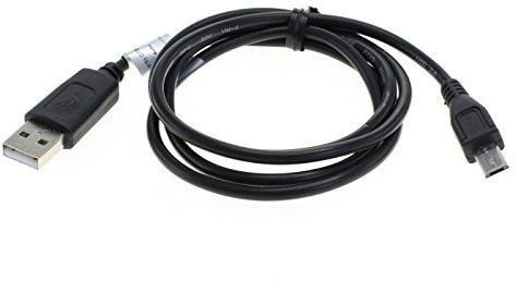 OTB Datenkabel Micro-USB, 1,0m, Langer Micro-USB Stecker Schwarz