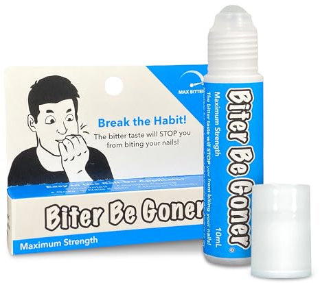 Biter Be Goner Nail Deterrent, Treatment for Kids and Adults, Non-Glossy Invisible Coating, Stop Nail Biting and Thumb Sucking Today, 0.3 Fl Oz