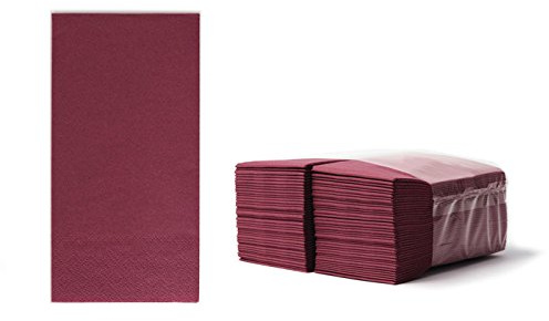 Zelltuchservietten Tissue 33x33 cm, 2-lagig, 1/8 Falz, bordeaux, 1280 Stück je Karton, Servietten intensive Farben, hochwertige Tischdekoration günstig kaufen