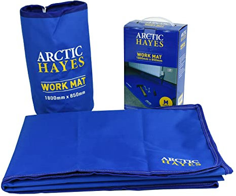 Arctic Hayes ARCWM2 Plumbers' Work Mat, Anti-slip, Waterproof & Chemicals’ Resistant Floor Protector Mat (1800mm x 850mm), Suitable for Indoor & Outdoor Use