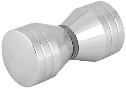 Duschtürgriff Duschtürknopf Türgriff Aluminiumlegierung verchromter Zuggriffknopf für Badezimmer Duschglastür(#2)