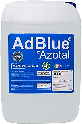 FCA AdBlue by Azotal con urea al 32,50 % conforme a la norma ISO 22241, 10 litros, 1 paquete sin boquilla vertedora.