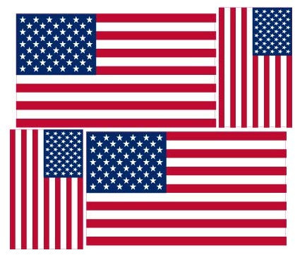 Amérique set drapeau new USA logo 962 autocollant adhésif sticker