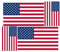 Amérique set drapeau new USA logo 962 autocollant adhésif sticker