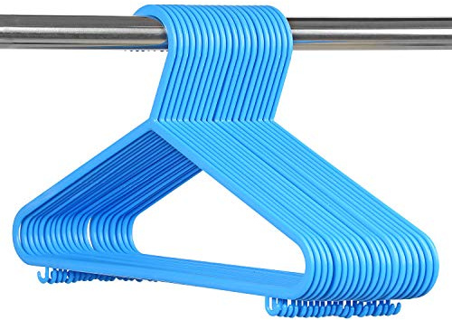 Taylor & Brown® 100 Blue Plastic Coat Hangers For Kids Clothes - Childrens Clothes Coat Plastic Hangers Hang Baby Child Children Kids Hanging Storage