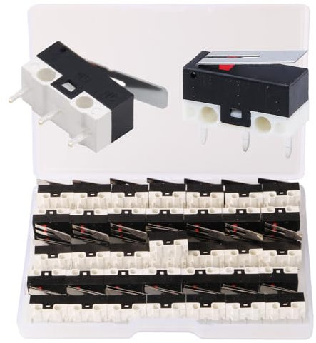 Gebildet 50pcs Momentáneo Micro Límite Interruptor, 1A 125VAC 3Pines SPDT, Largo Bisagra Palanca para Arduino