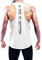 1er Pack Herren Workout Tank Top, Sommer Ärmelloses T-Shirts Gym Tanktop Schnelltrocknendes Muskelshirt Fitnessstudio Workout Weste Bodybuilding Sleeveless Sport Laufshirt für Männer White-XL