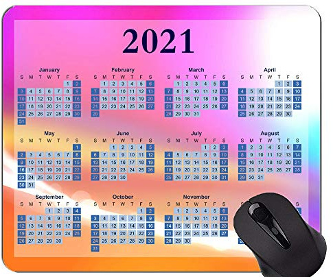 2021 Kalender HD-Schrift rutschfeste Naturkautschuk-Mauspads, Bunte thematische Mauspads