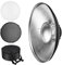 Soonpho 42 cm Beauty Dish Con Riflettore Standard Con Griglia a Nido d'Ape, Calzino Diffusore Bianco e Borsa, Per Bowens Studio Fotografia