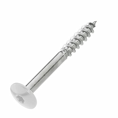SCREW REBEL Fassadenschrauben 5,5x45 TX20 - RAL 7047, Telegrau - 100 Stück Edelstahl A2 Trespo