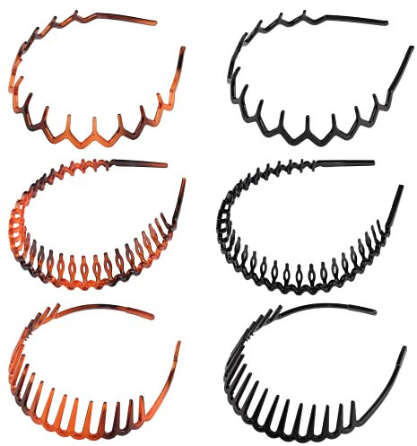 Lot de 6 serre-têtes en forme de dents de requin Zig Zag