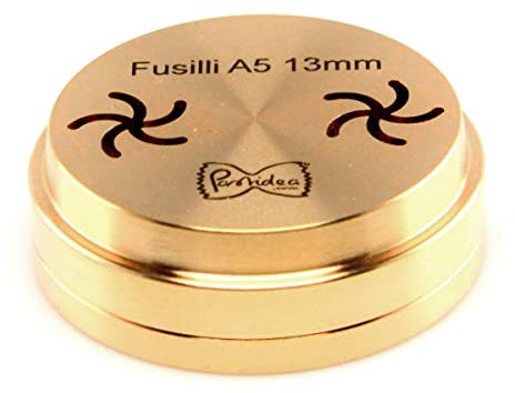 Pastidea - Matrize Fusilli A5 13mm kompatibel mit Kenwood Pasta Fresca oder mit Adapter im Pastamaker Avance und anderen Nudelmaschinen