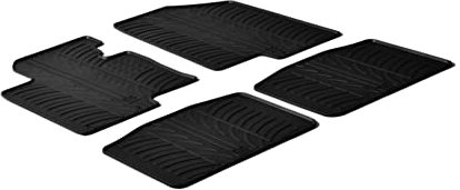 AROBA GL0237 Design Gummi Fußmatten kompatibel mit Kia Optima Limousine BJ. 03.2012-04.2017 erhöhter Rand 4 TLG Farbe Schwarz Gummimatten Automatten passgenau