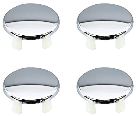 Runde Überlaufabdeckung für Waschbecken, rund, Chrom, Ersatz-Keramiktöpfe für Zuhause, Waschbecken, Badezimmer, Küche, 4 Stück (einlagig)