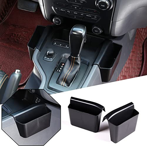DIYUCAR ABS Kunststoff Auto Mittelkonsole Seitenaufbewahrungsbox Organizer Tablett für Ford Ranger Wildtrak 2015-2021 Autozubehör