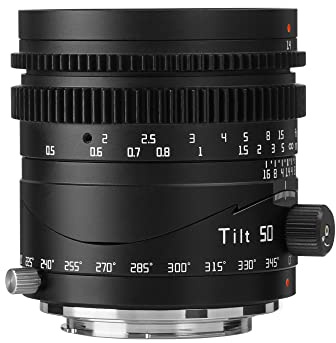TTArtisan 50mm F1.4 Tilt Manual Lens Large Aperture Full Frame Tilt Portrait Lens Compatible Mirrorless Cameras (RF Mount)