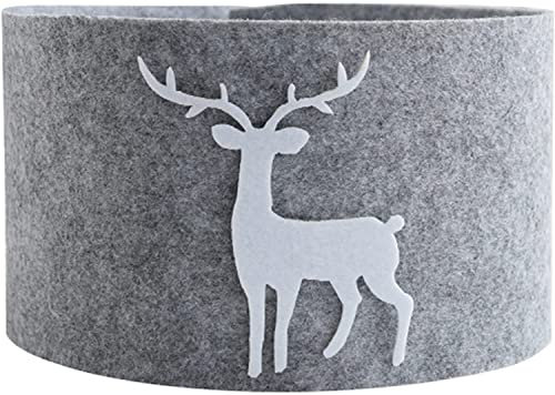 Weihnachtsbaum-Rock-Kragen, Rentier, Weihnachtsbaum-Halskette, Basishalterung, Weihnachts-Tannendeckenkorb für Urlaub, Heimdekoration, Party-Ornamente, Grau