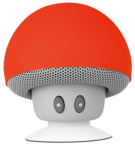 Innova Red Mushroom Mini Bluetooth Speaker, Universal, Wireless and Portable