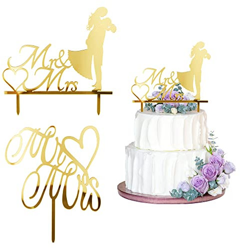 duoyif Tortenstecker Hochzeit 2Stück “Mr&Mrs” Cake Topper Hochzeit Acryl Kuchendekoration “Mr&Mrs” Tortendeko Für Hochzeits Torten Valentinstag Heiratsanträge Geburtstage Jubiläen Kommunion Torte Deko
