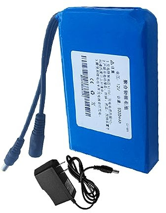 SSCYHT Batterie Li-ION Rechargeable DC 12 V, 4ah, 5ah, 6ah, 7ah, 9ah, 12ah, Batterie Lithium-polymère Portable pour Alimentation 12 Volts, avec Chargeur,12v5ah