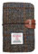 TAILORMAP Harris Tweed Notizbuch, klein, 80 Seiten, Bingder, 13,2 x 8,9 cm, Mini-Taschenformat, Braun