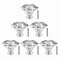 MOSTFUN 6 Pack 30mm Crystal Glass Cabinet Door Knobs Diamond Cut Drawer Handles with Screw for Dresser Drawers Cupboards Wardrobes Drawers Bathroom Cabinet Home Decoration Silver