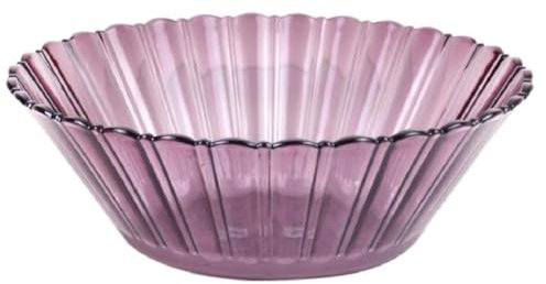 JUNYFFF Fruit Bowl Stylish Designed Fruit Basket Food Grade Plastic Super Durable Fruit Bowls, 26.5Cm,Purple