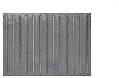 Lunaway - Placa de Chimenea ranurada de Hierro Fundido | Grosor 0,8 cm (49 x 50 cm)