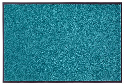 Teppich Boss - Wash & Clean waschbare Premium Fußmatte, Schmutzfangmatte, Türmatte div. Farben & Größen, Größe:90x150 cm, Farbe:Petrol