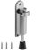 HEBEOT Kick Down Door Stop Zinc Alloy Door Stay Holder Black Rubber Flip Kickdown Door Stopper For Garage Gate Office Home,(Silver)