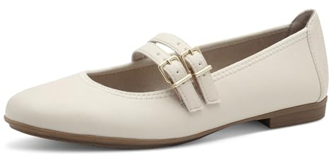 Jana Ballerine da Donna con Cinturino vegane, Beige (Beige), 40 EU