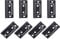 sourcing map 8Pcs 2x1 Inch Door Hinges Non-Mortise No Noise Bifold Door Hinges Plating for Cabinet Furniture Window Wardrobe, Black