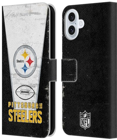 Head Case Designs Offizielle NFL Banner Pittsburgh Steelers Logo Art Leder-Wallet-Hülle Kompatibel mit Apple iPhone 16 Plus