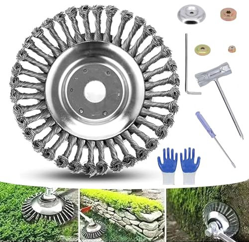 Ultracut Decespugliatore, Indestructible Trimmer, Spazzola per Decespugliatore, Testa Decespugliatore, Disco Decespugliatore per Tagliare Erba Spessa Ed Erbacce (250x25.4mm)