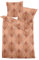 Dormisette Fein Biber Bettwäsche 135x200 Wellen orange Natur 4174-80