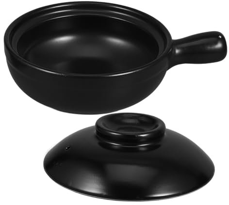 Cabilock Olla Arrocera De Piedra Tradicional Tapa Asa Para Cocinar Para Guisos De Arroz Cocina o Microondas De Para Cazuela