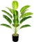 Zelihrdu Realista Planta Artificial con Maceta Plantas Artificiales Decorativas 18 Hojas Altas Palma Árbol Artificial Decoración para Interior Exterior Casa Salón Oficina (80cm Ave del Paraíso)
