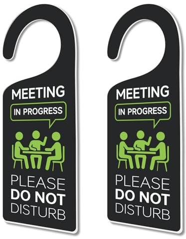 CHGCRAFT 2 Pack Do Not Disturb Sign Door Hanger Sign Please Do Not Disturb Door Hangings Acrylic Engraved Signs for Office Home and Meeting Session