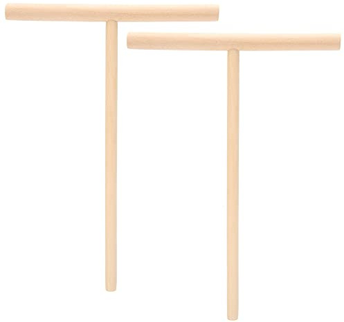 TOPINCN T Shaped Crepe Spreader, Wooden Spreader Stick T Shape Crepe Maker Pancake Batter Spreader Home Kitchen Tool Accessories