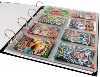 Masterphil Pagine per Carte Collezionabili per Pokemon, Yu-Gi-Oh, Magic (20 pagine a 8 tasche per PACCHETTI DI CARTE)