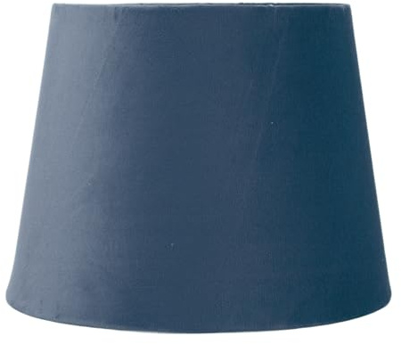 Kleiner Samt Lampenschirm 16,5 x 21,6 x 16,5 cm E27 E14 Stoff Leuchter Lampenschirme Moderne Stoff Kronleuchterschirme Abdeckung für Tischlampen, Stehlampen (Blau)