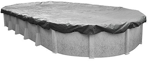 Pool Mate 331218-4-PM Winter Pool Cover, Extra Heavy-Duty Silver, 12 x 18 ft Above Ground Pools