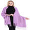 CJ Apparel Lila 100% Kaschmir Zweilagige Schals Pashmina Handgemacht in Nepal Schultertuch Schal Umschlagtuch NEU