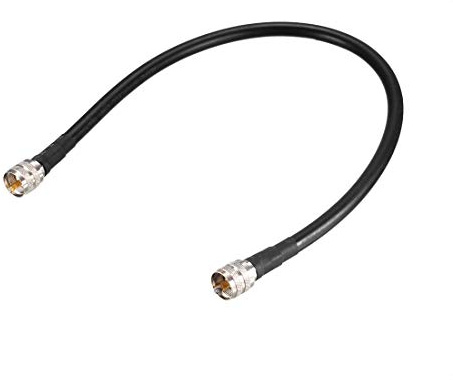 sourcing map UHF Macho PL-259 a UHF Macho PL-259 Cable de Puente Coaxial de Baja Pérdida RG213 0.46M / 1.5Ft