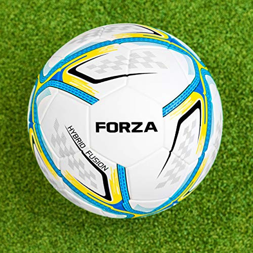 FORZA Pump That Ball™ - Dual Action Ball Pump & Sports Ball Inc. Football, Rugby Ball, Netball, Basketball & Volleyball (Pump That Ball™ + Fusion Astro Football)