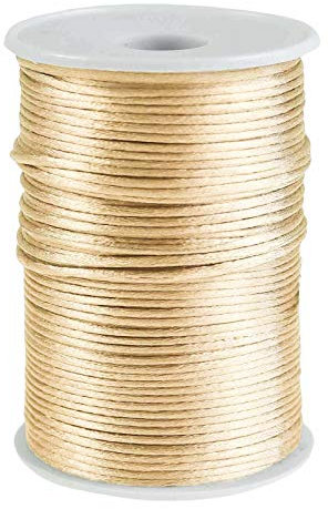 Satin-Schnur 90m x 2mm Satinkordel Schmuck-Kordel -Schnur Kumihimo Bänder Nylonschnur, Farbwahl
