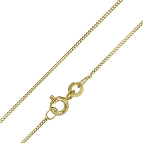 trendor Feine Panzerkette 333 Gold Halskette 1,1 mm elegante goldene Kette, tolles Schmuckstück aus Echtgold 72023-50 50 cm