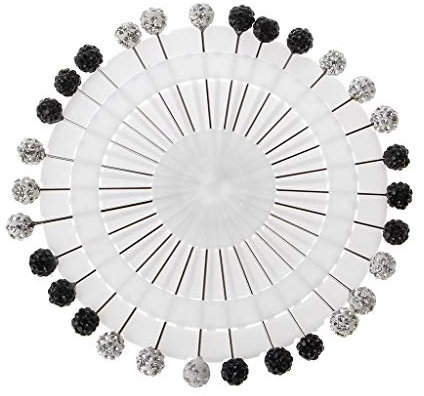 lijun 30 Stück Muslim Hijab Sicherheitsschal Stifte Strass Ball Brosche Straight Head Pin
